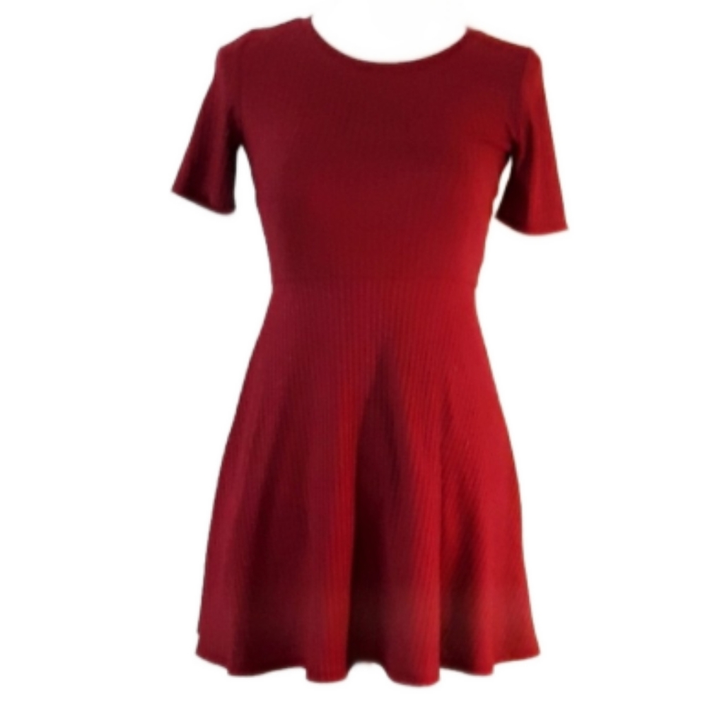 Forever 21 Red Mini Dress / Size XS Short Sleeve Fit and Flare Dress